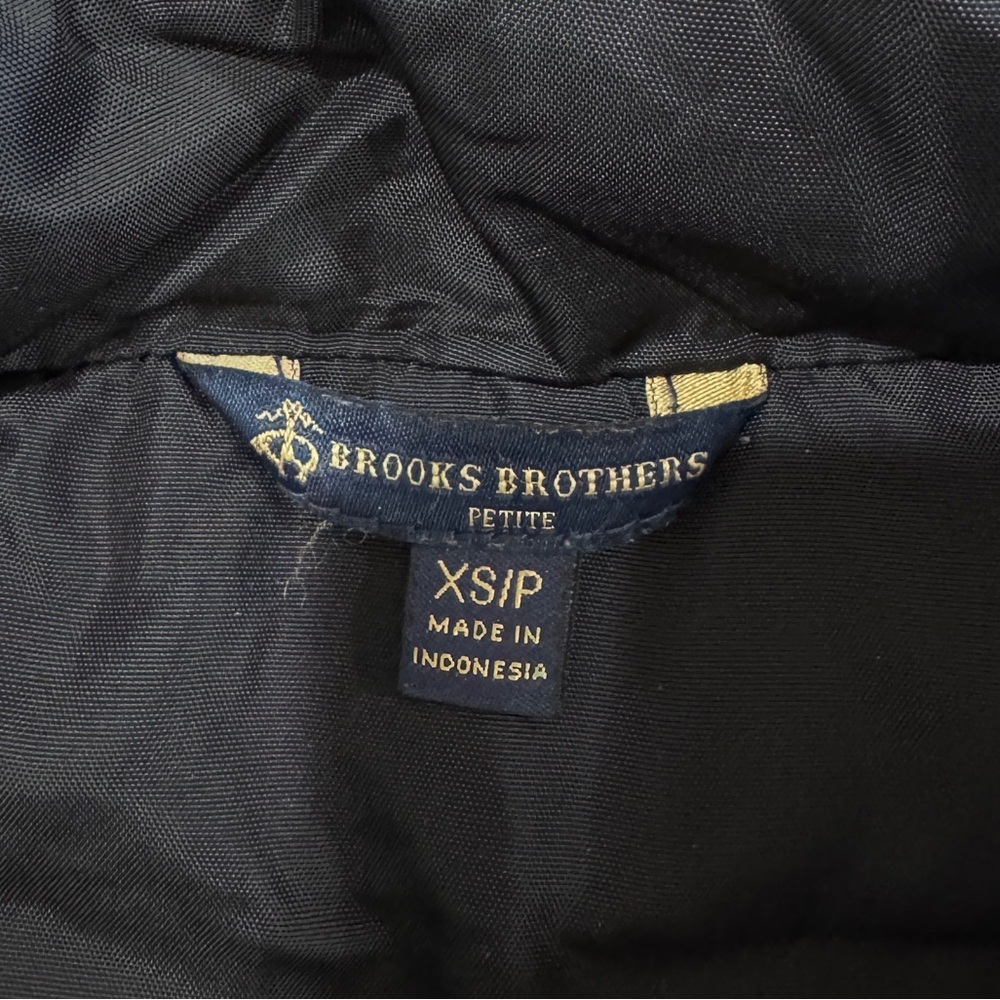 BROOKS BROTHERS Winter Black Coat In XS Petite - Picture 6 of 17